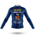 Sloth Drinking Team - Navy - Men's Cycling Kit-Long Sleeve Jersey-Global Cycling Gear