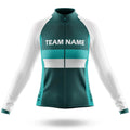 Custom Team Name M2 Green - Women's Cycling Kit-Long Sleeve Jersey-Global Cycling Gear