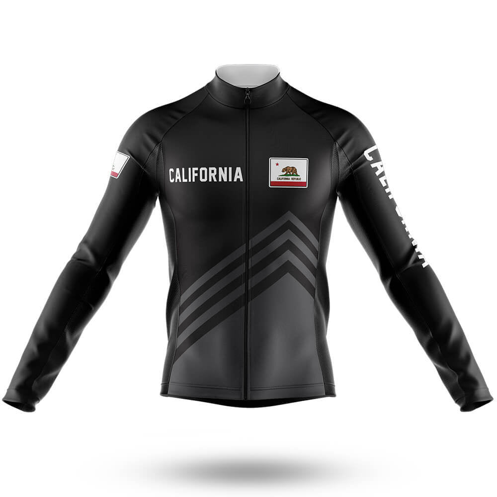 California S4 Black - Men's Cycling Kit-Long Sleeve Jersey-Global Cycling Gear