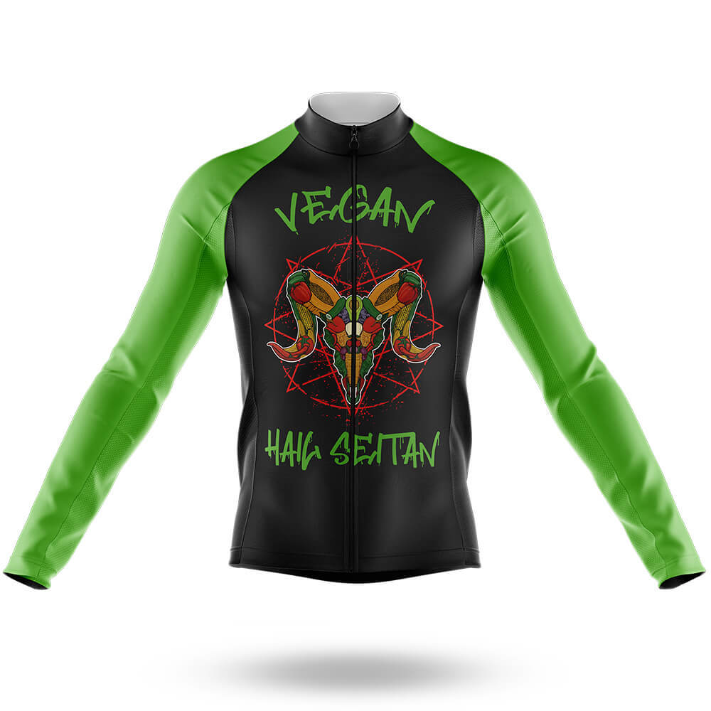 Funny Vegan - Men's Cycling Kit-Long Sleeve Jersey-Global Cycling Gear