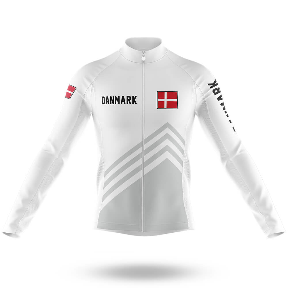 Danmark S5 White - Men's Cycling Kit-Long Sleeve Jersey-Global Cycling Gear