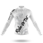 Ride Or Die V4 - White - Men's Cycling Kit-Long Sleeve Jersey-Global Cycling Gear