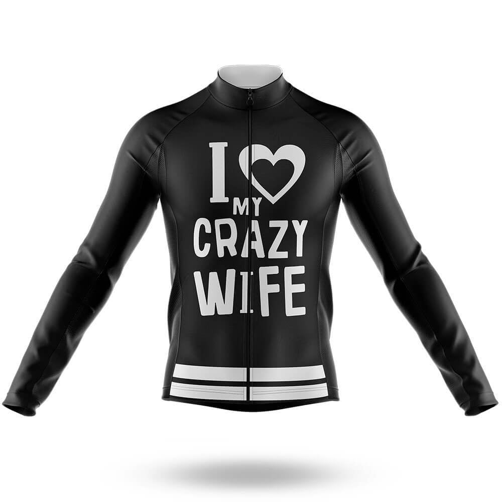 Love My Crazy Wife - Men's Cycling Kit-Long Sleeve Jersey-Global Cycling Gear
