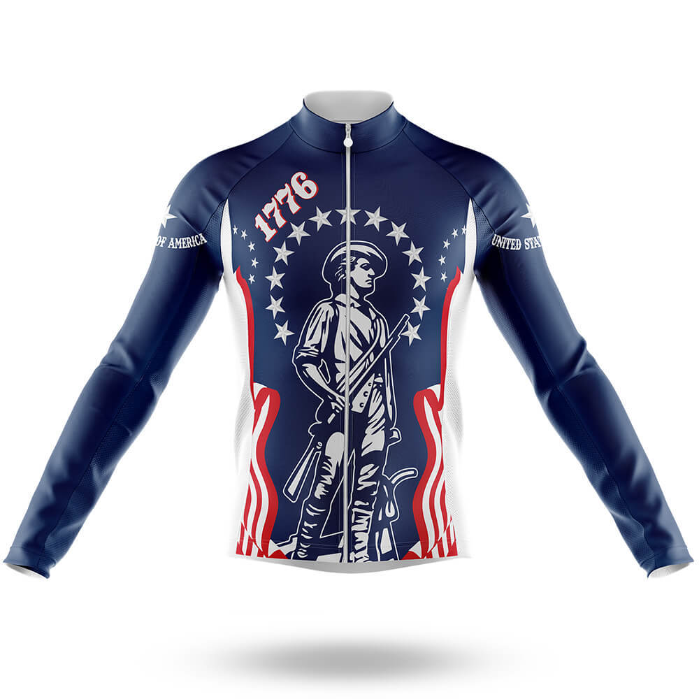 1776 Minutemen - Men's Cycling Kit-Long Sleeve Jersey-Global Cycling Gear