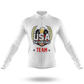 USA Drinking Team - White - Men's Cycling Kit-Long Sleeve Jersey-Global Cycling Gear