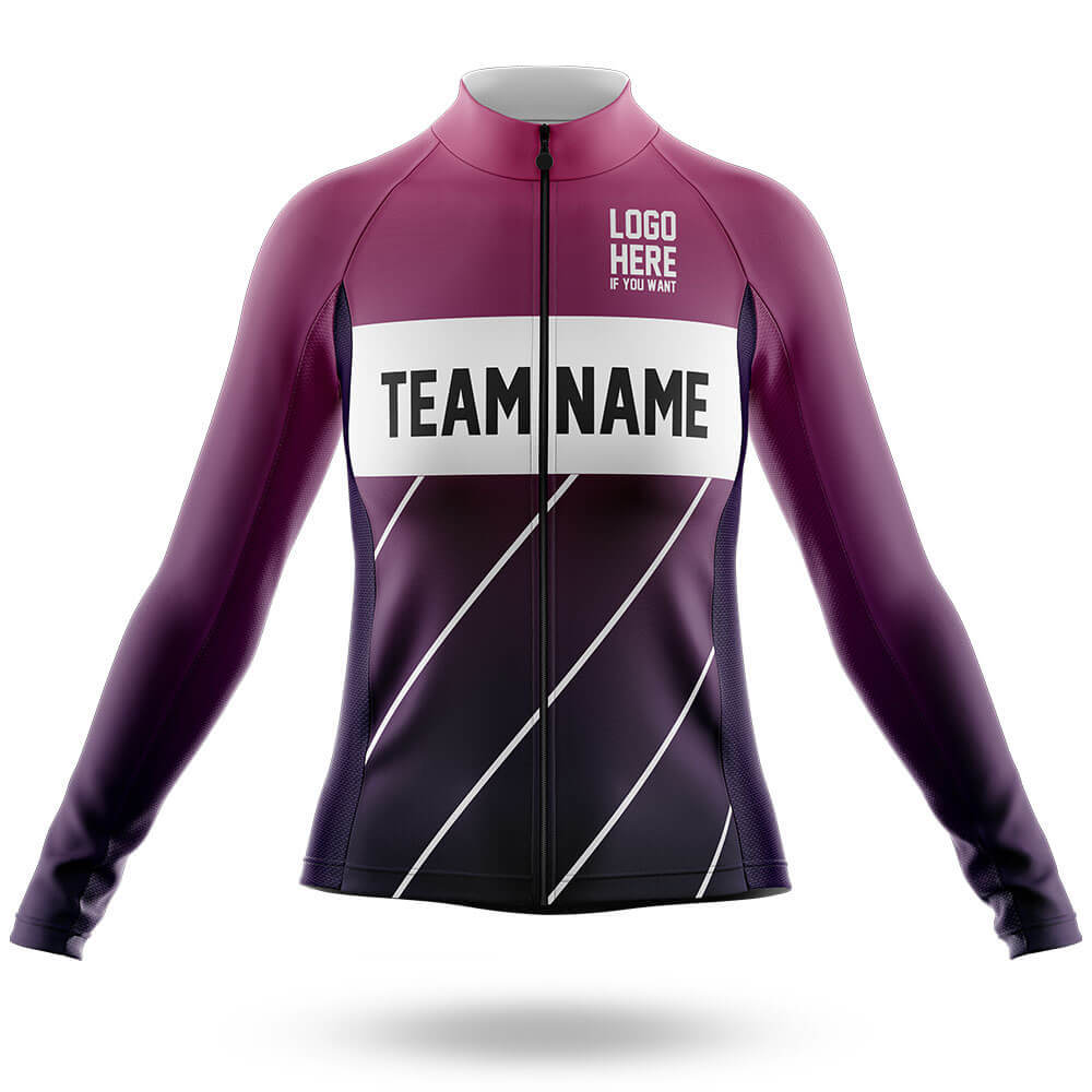 Custom Team Name S17 - Women's Cycling Kit-Long Sleeve Jersey-Global Cycling Gear