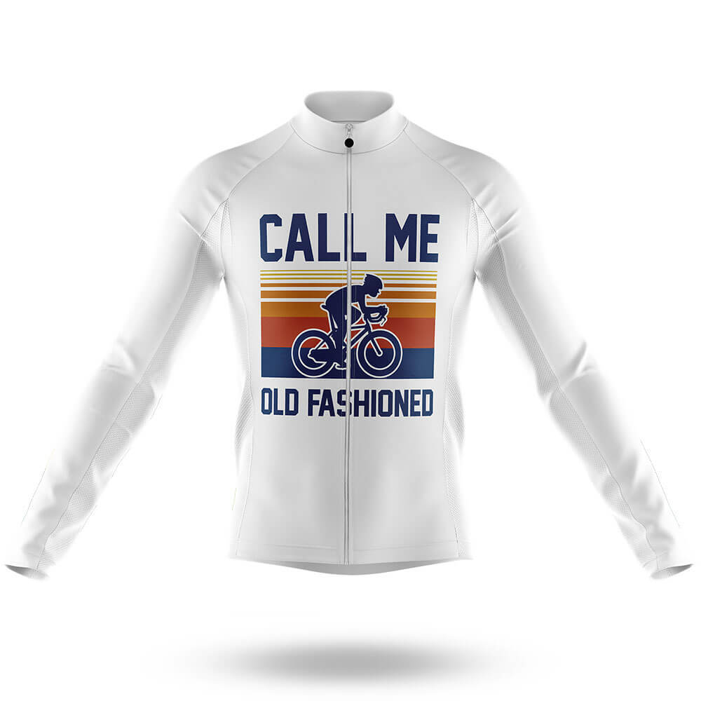 Old Fashioned V2 - White - Men's Cycling Kit-Long Sleeve Jersey-Global Cycling Gear