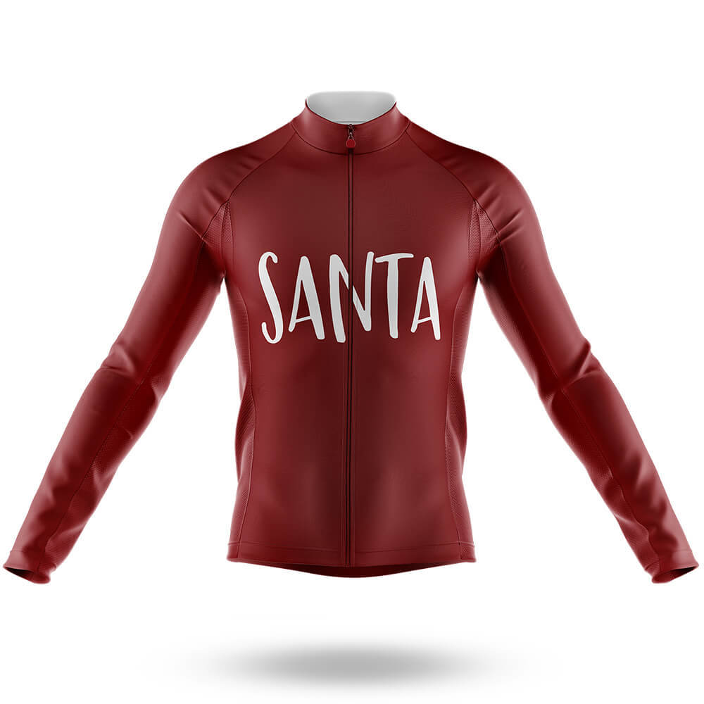 Santa - Men's Cycling Kit-Long Sleeve Jersey-Global Cycling Gear