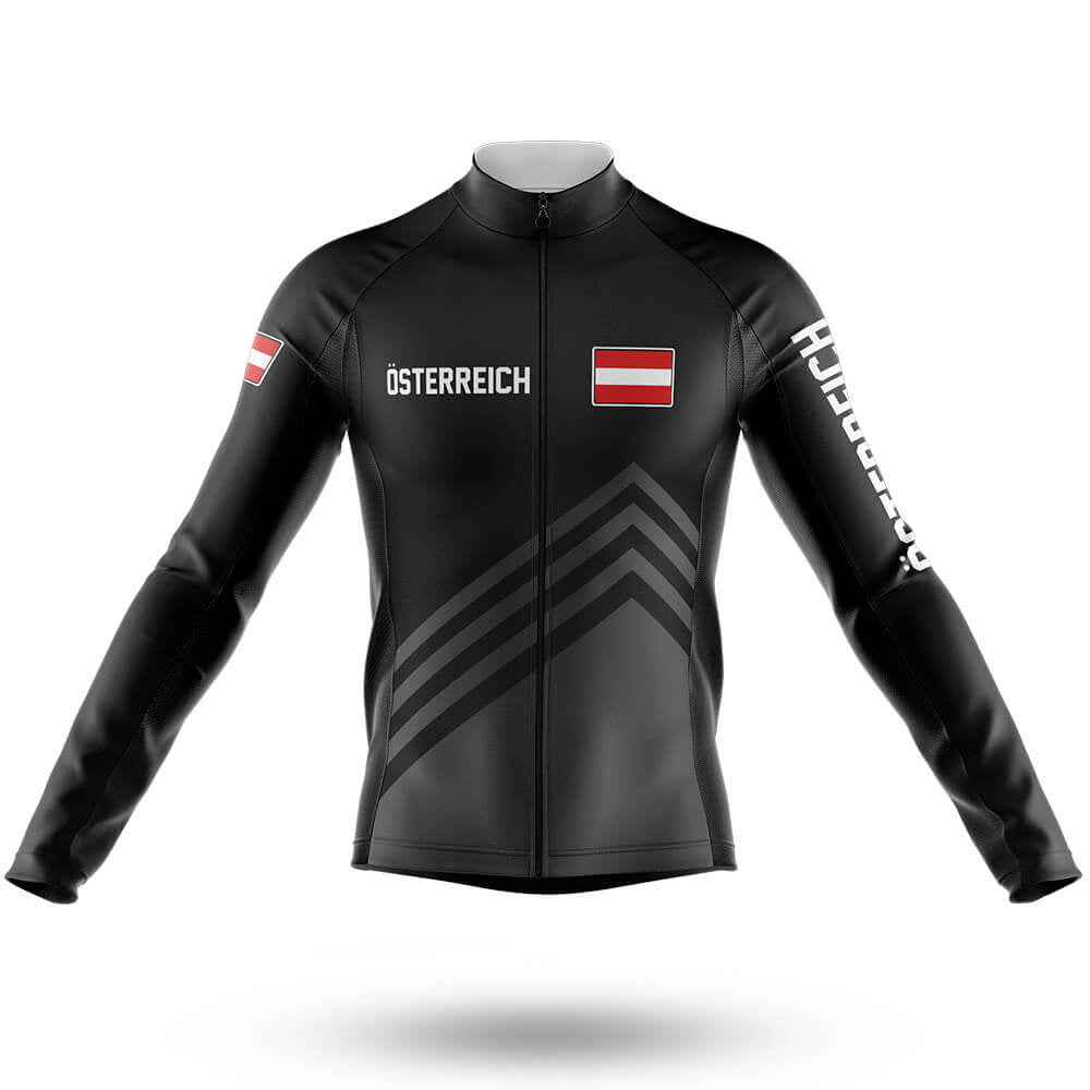 Österreich S5 Black - Men's Cycling Kit-Long Sleeve Jersey-Global Cycling Gear