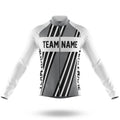 Custom Team Name M5 Grey - Men's Cycling Kit-Long Sleeve Jersey-Global Cycling Gear