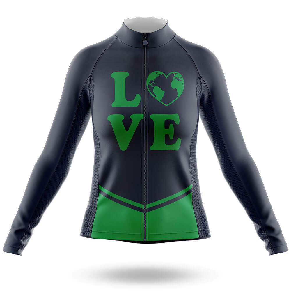 Love This Planet - Women's Cycling Kit-Long Sleeve Jersey-Global Cycling Gear