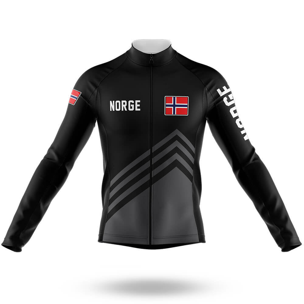Norge S5 Black - Men's Cycling Kit-Long Sleeve Jersey-Global Cycling Gear