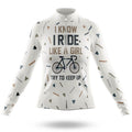 Like A Girl V5 - Women's Cycling Kit-Long Sleeve Jersey-Global Cycling Gear