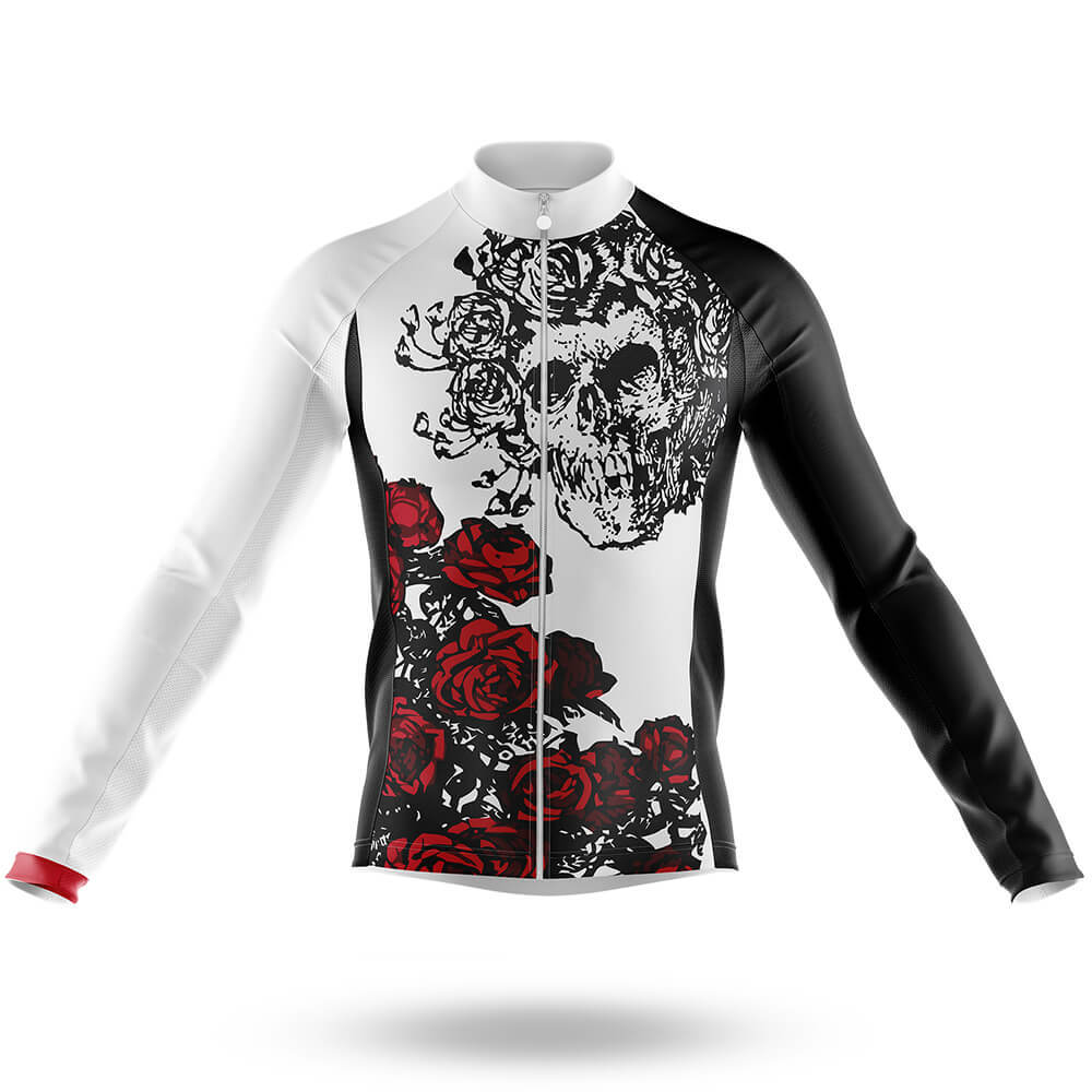 Skull Roses - Men's Cycling Kit-Long Sleeve Jersey-Global Cycling Gear