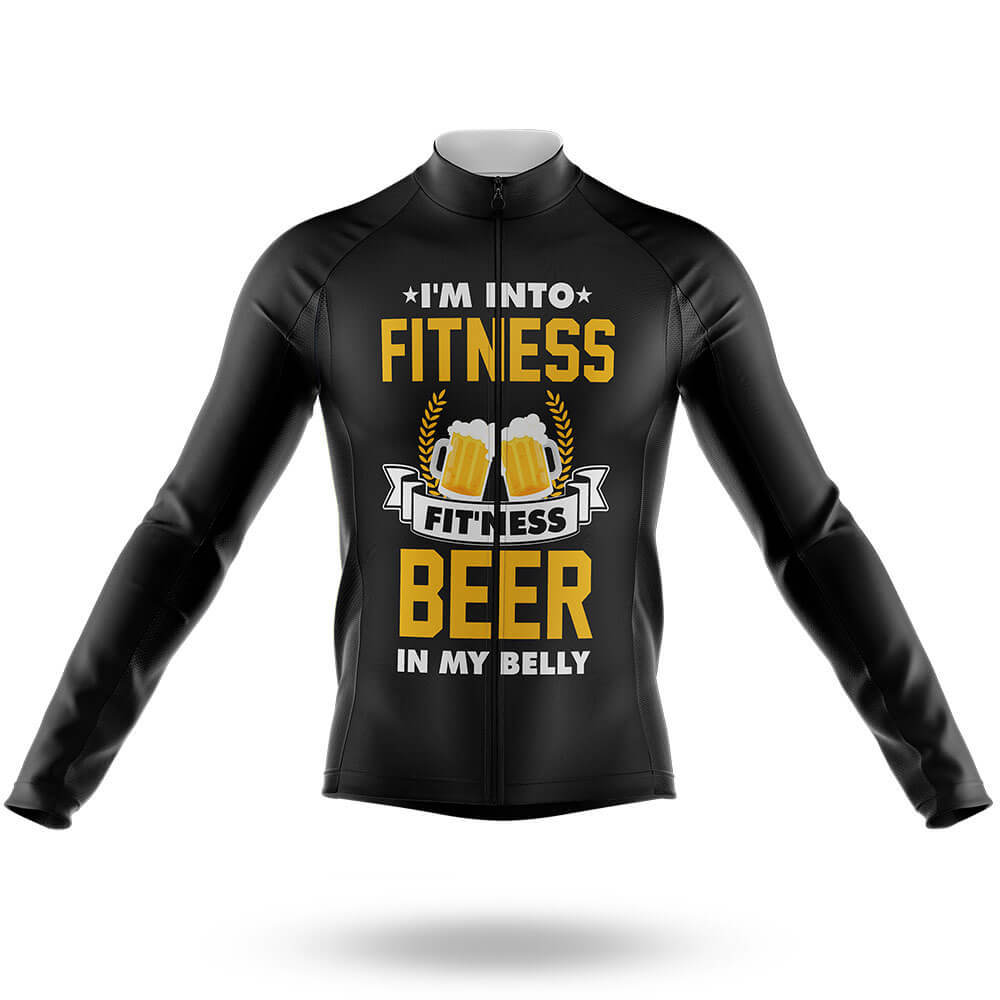 I'm Into Fitness - Black - Men's Cycling Kit-Long Sleeve Jersey-Global Cycling Gear