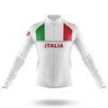 Italia S7 - White - Men's Cycling Kit-Long Sleeve Jersey-Global Cycling Gear