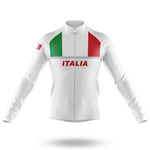 Italia S7 - White - Men's Cycling Kit-Long Sleeve Jersey-Global Cycling Gear