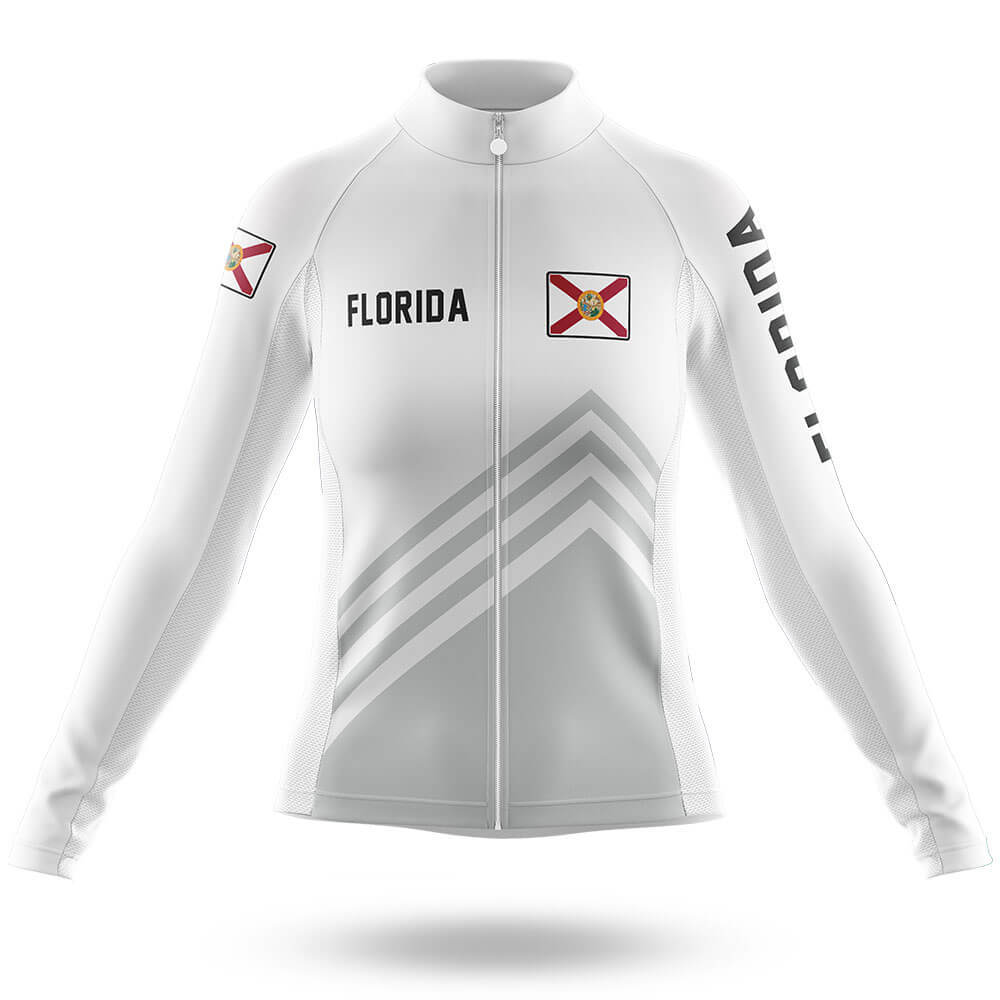 Florida S4 White - Women - Cycling Kit-Long Sleeve Jersey-Global Cycling Gear