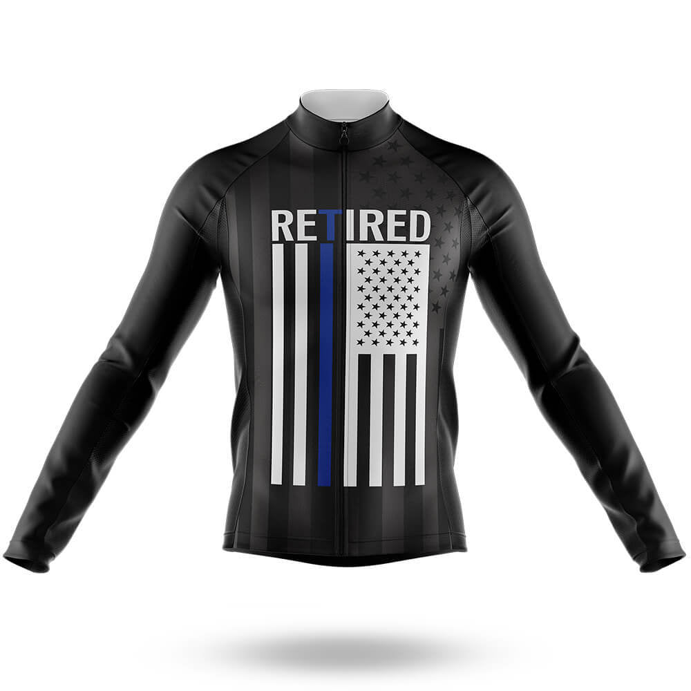 Retired Police Officer - Men's Cycling Kit-Long Sleeve Jersey-Global Cycling Gear
