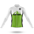 Custom Team Name V3 Green - Men's Cycling Kit-Long Sleeve Jersey-Global Cycling Gear