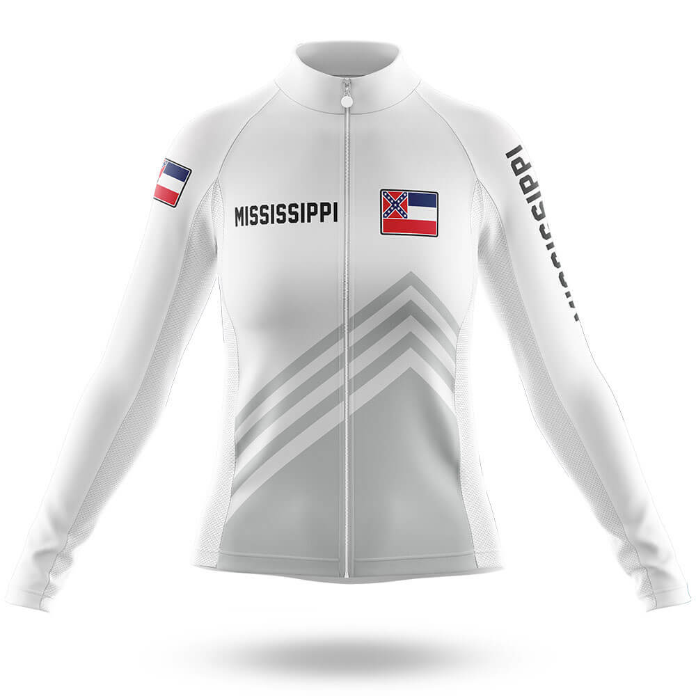 Mississippi S4 White - Women - Cycling Kit-Long Sleeve Jersey-Global Cycling Gear