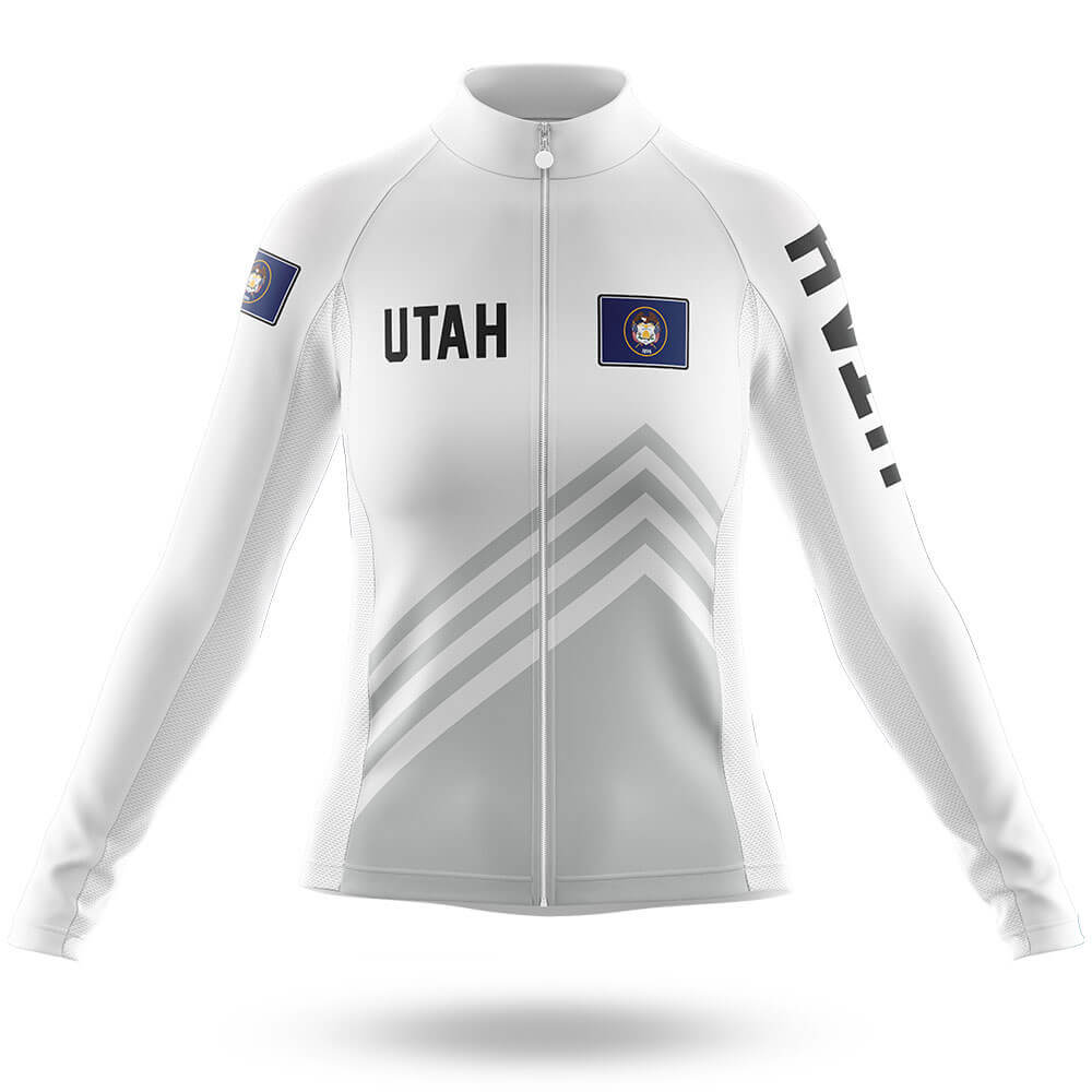 Utah S4 White - Women - Cycling Kit-Long Sleeve Jersey-Global Cycling Gear