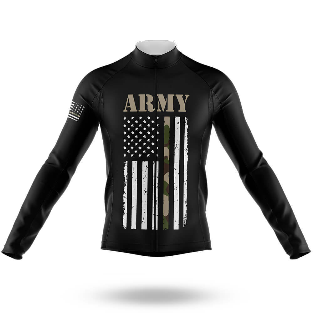 USA Army Flag - Men's Cycling Kit-Long Sleeve Jersey-Global Cycling Gear