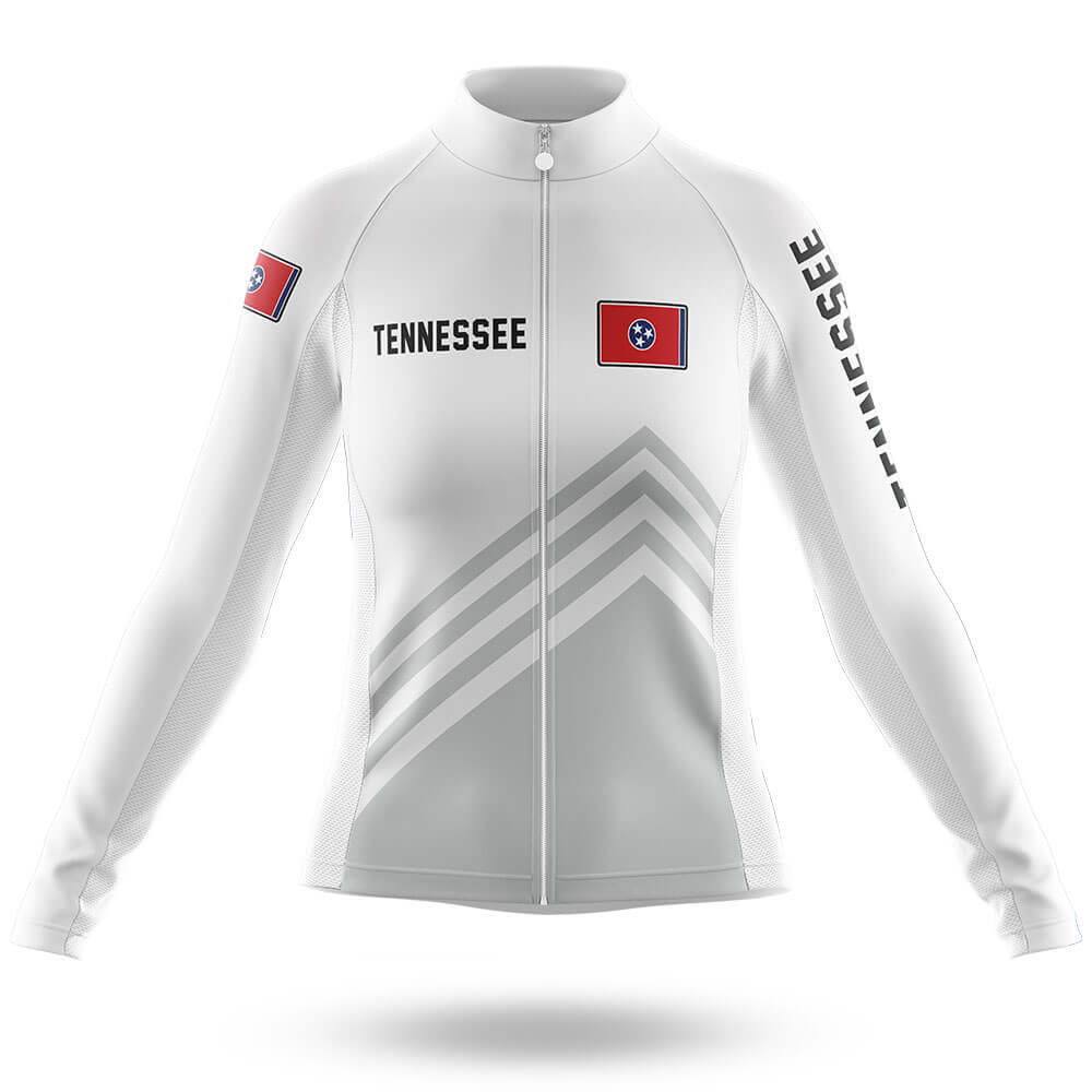 Tennessee S4 White - Women - Cycling Kit-Long Sleeve Jersey-Global Cycling Gear