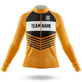 Custom Team Name V20 Yellow - Women's Cycling Kit-Long Sleeve Jersey-Global Cycling Gear