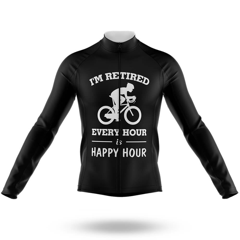 Happy Retired Hour - Men's Cycling Kit-Long Sleeve Jersey-Global Cycling Gear
