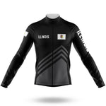 Illinois S4 Black - Men's Cycling Kit-Long Sleeve Jersey-Global Cycling Gear