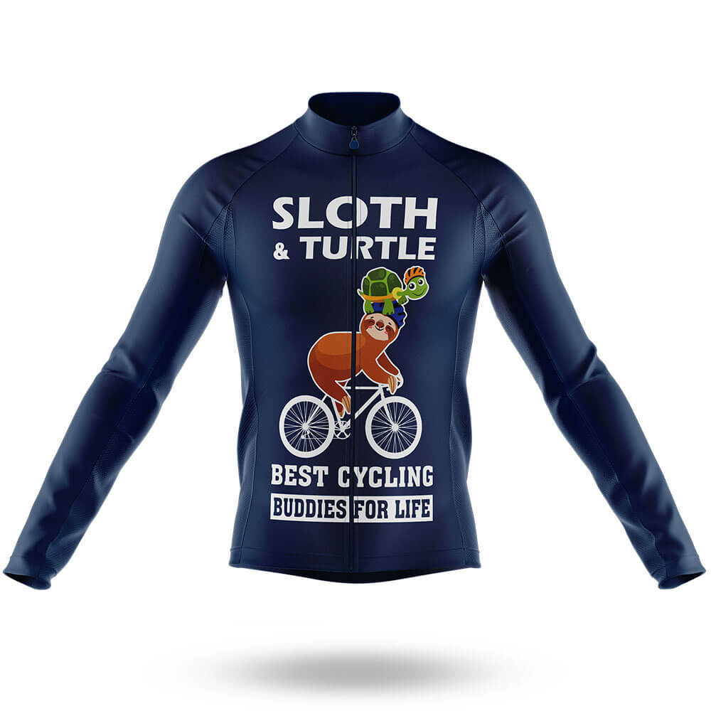 Sloth And Turtle V2 - Men's Cycling Kit-Long Sleeve Jersey-Global Cycling Gear