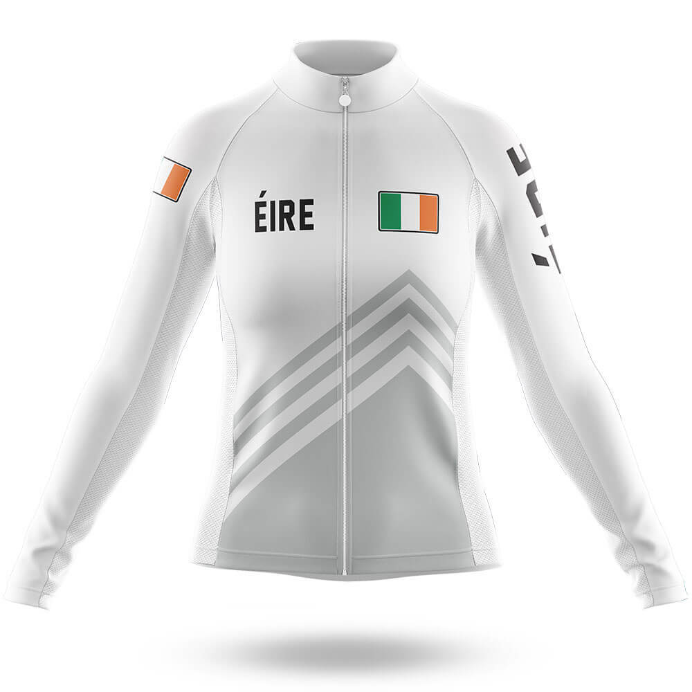 Éire S5 White - Women - Cycling Kit-Long Sleeve Jersey-Global Cycling Gear