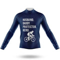 Husband Daddy - Men's Cycling Kit-Long Sleeve Jersey-Global Cycling Gear