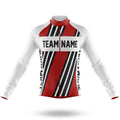 Custom Team Name M5 Red - Men's Cycling Kit-Long Sleeve Jersey-Global Cycling Gear
