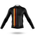 German - American Flag - Men's Cycling Kit-Long Sleeve Jersey-Global Cycling Gear