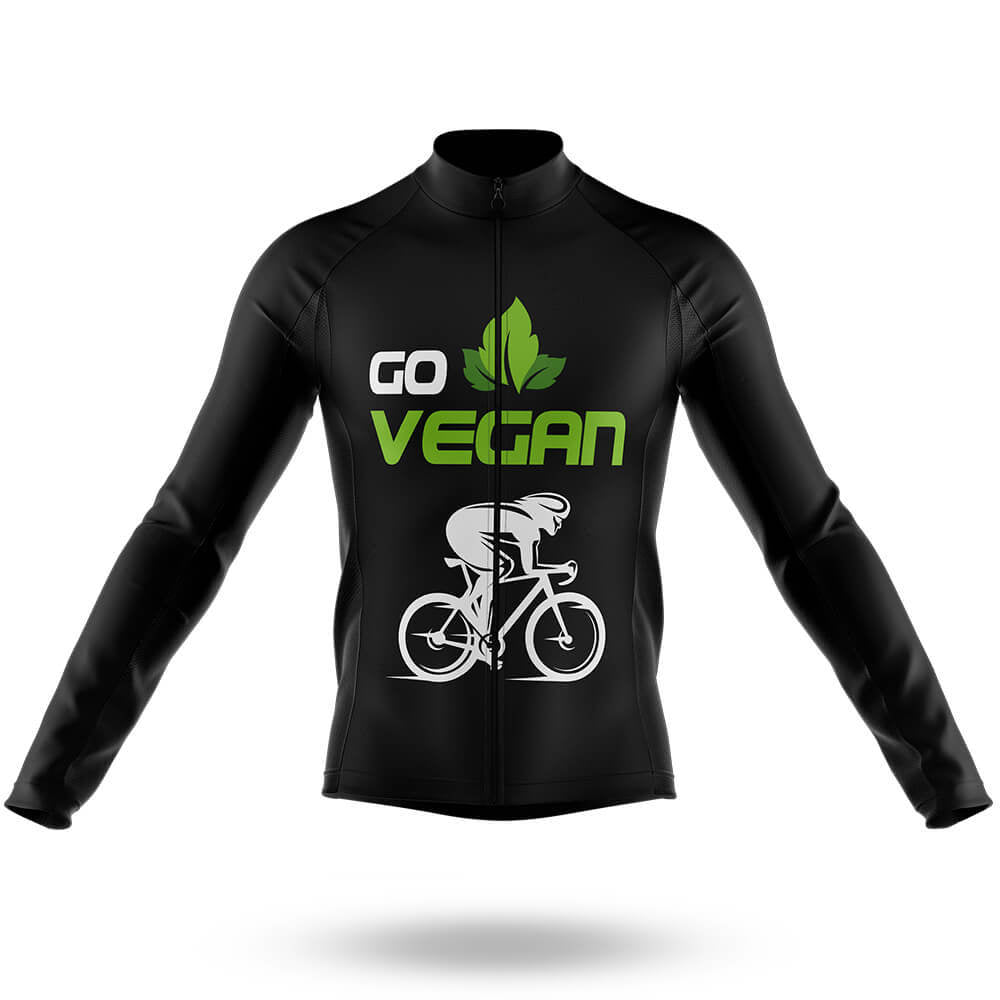 Go Vegan - Men's Cycling Kit-Long Sleeve Jersey-Global Cycling Gear