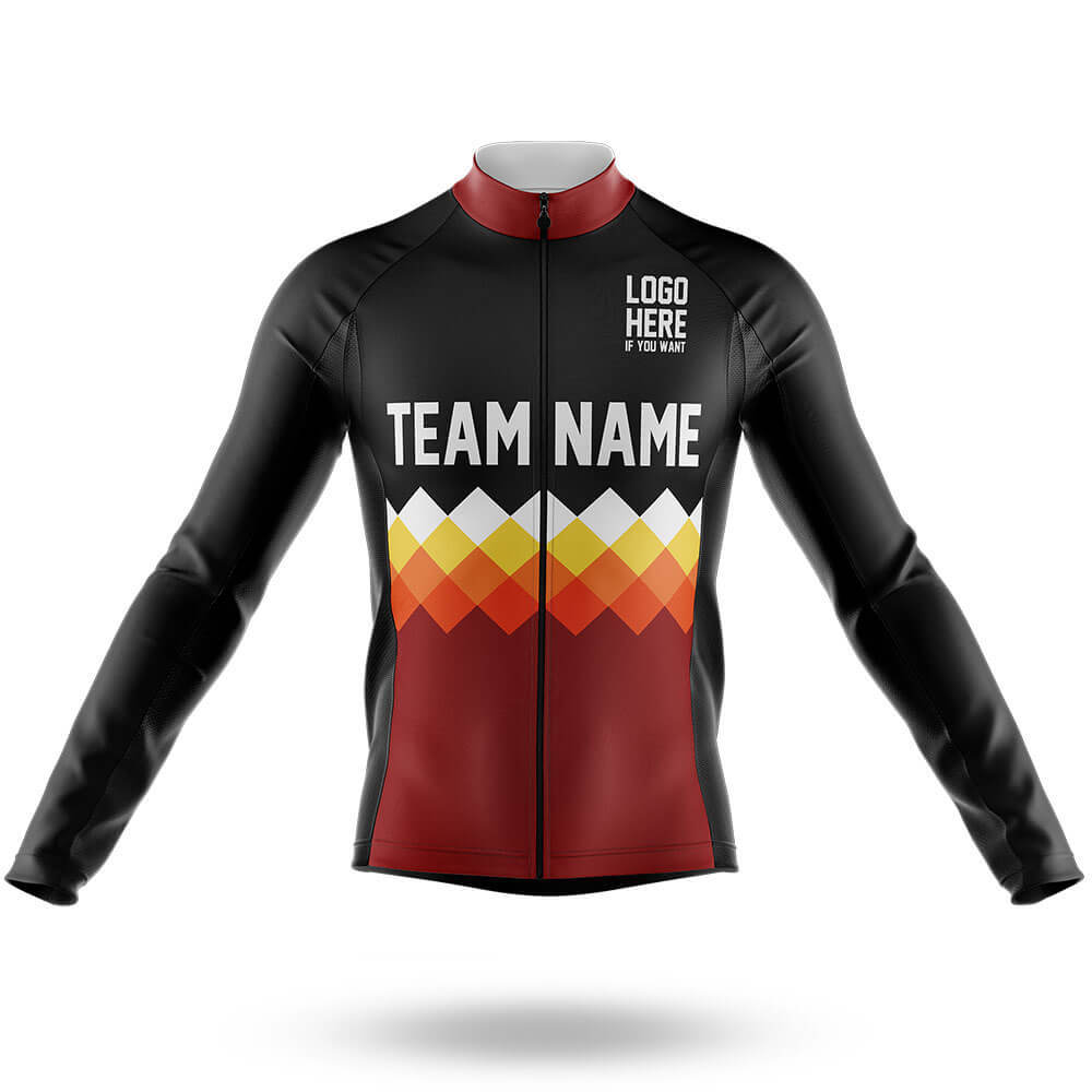 Custom Team Name S14 - Men's Cycling Kit-Long Sleeve Jersey-Global Cycling Gear