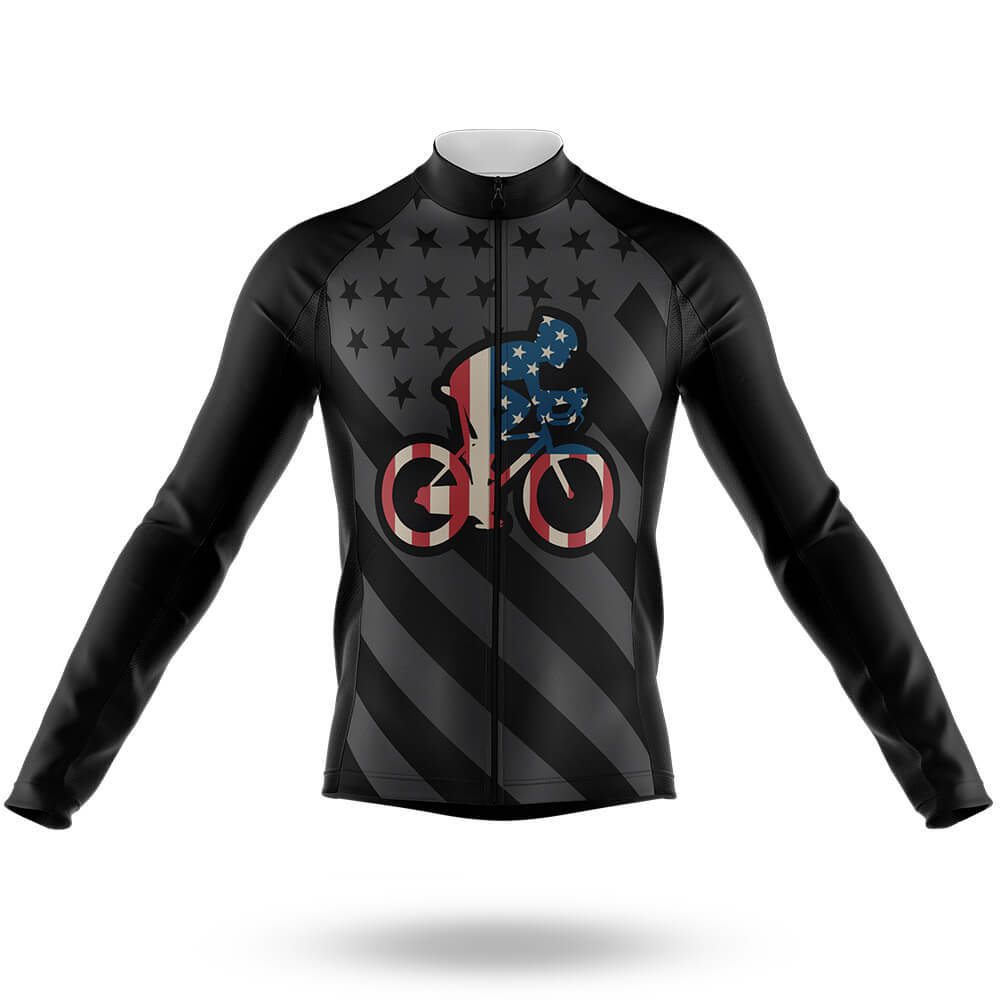 American Cyclist - Men's Cycling Kit-Long Sleeve Jersey-Global Cycling Gear