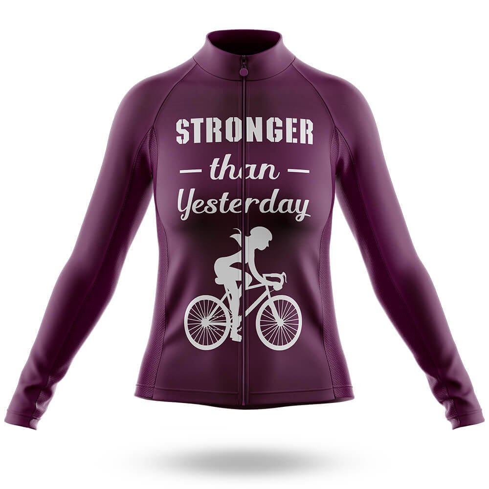 Stronger - Women's Cycling Kit-Long Sleeve Jersey-Global Cycling Gear
