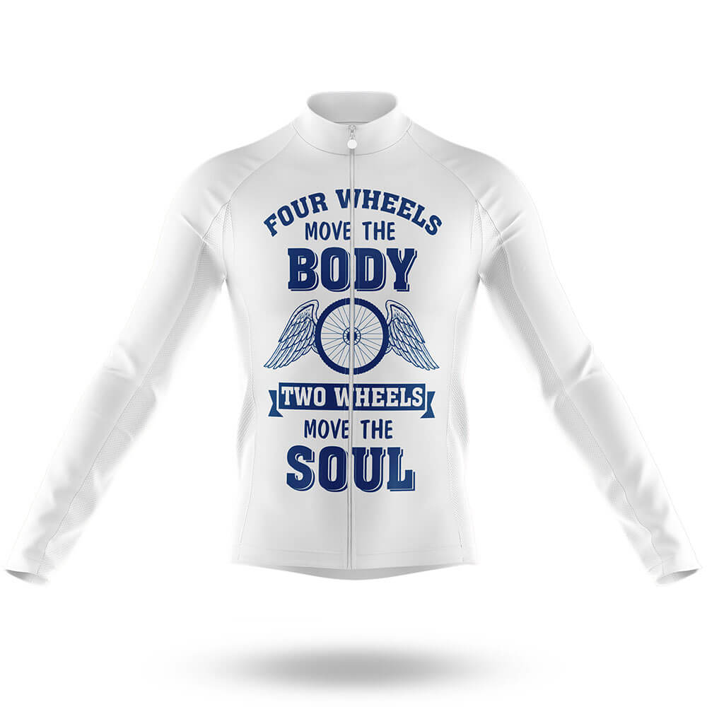 Two Wheels Move The Soul V2 - Men's Cycling Kit-Long Sleeve Jersey-Global Cycling Gear