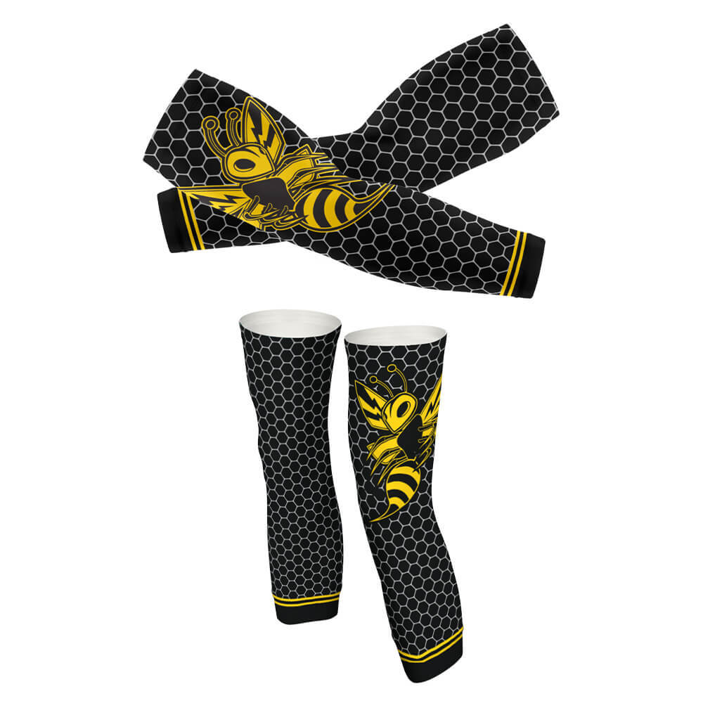 Bee - Arm And Leg Sleeves-S-Global Cycling Gear