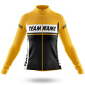 Custom Team Name M1 Yellow - Women's Cycling Kit-Long Sleeve Jersey-Global Cycling Gear