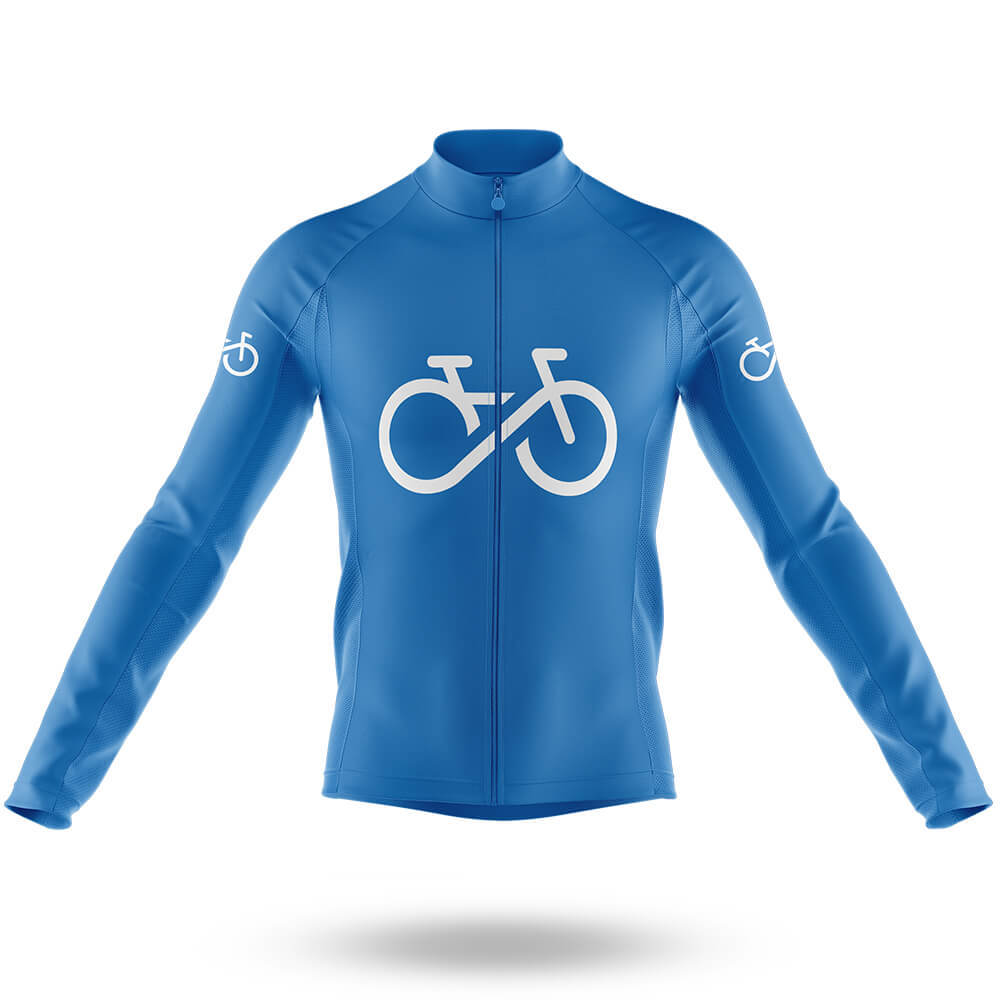 Bike Forever - Blue - Men's Cycling Kit-Long Sleeve Jersey-Global Cycling Gear