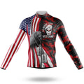 US Marine Veteran Flag - Men's Cycling Kit-Long Sleeve Jersey-Global Cycling Gear