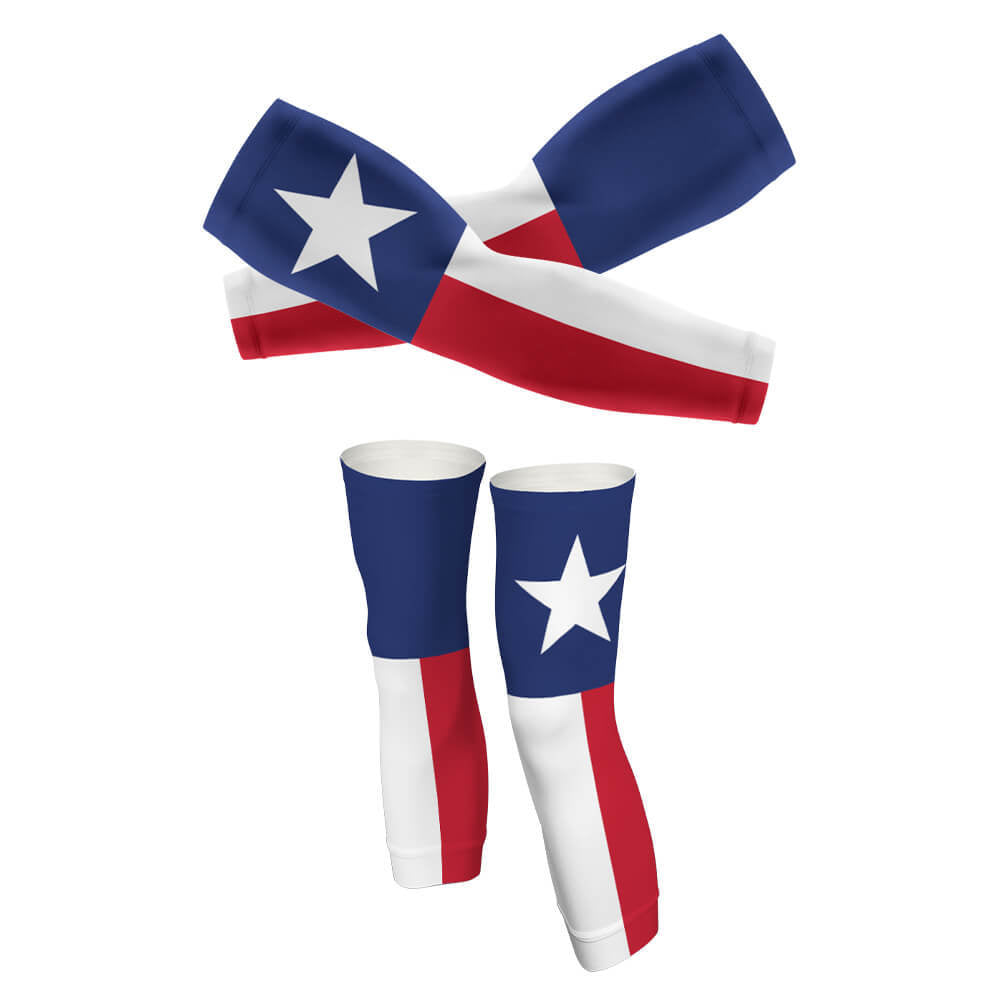 Texas Flag - Arm And Leg Sleeves-S-Global Cycling Gear