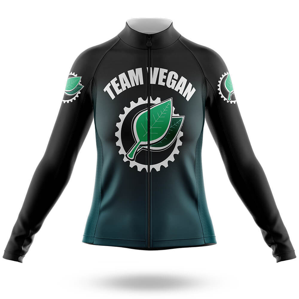 Team Vegan V3 - Women's Cycling Kit-Long Sleeve Jersey-Global Cycling Gear