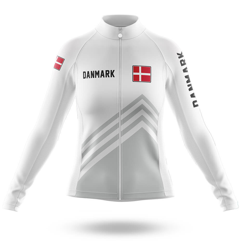 Danmark S5 White - Women - Cycling Kit-Long Sleeve Jersey-Global Cycling Gear