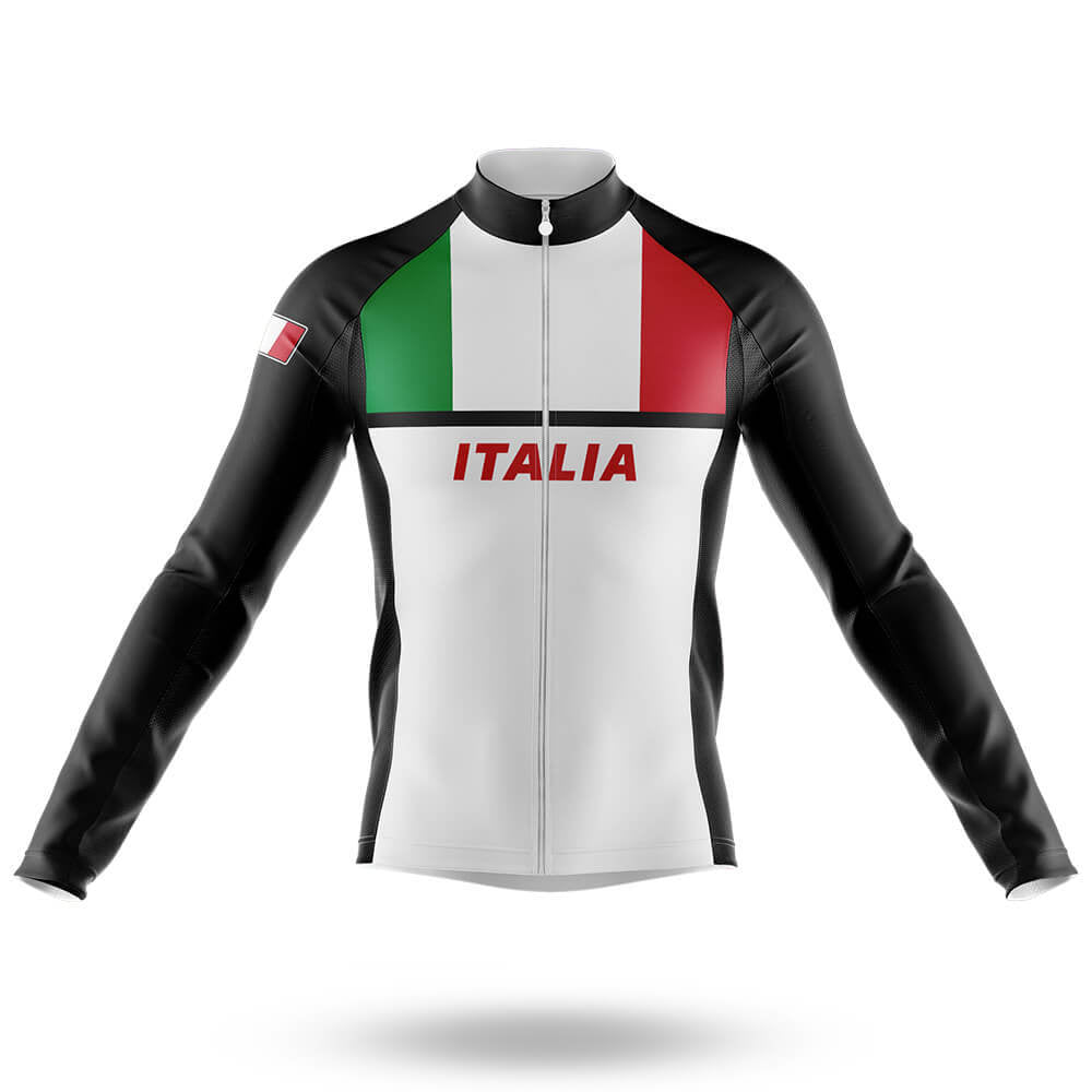 Italia S7 - Black - Men's Cycling Kit-Long Sleeve Jersey-Global Cycling Gear