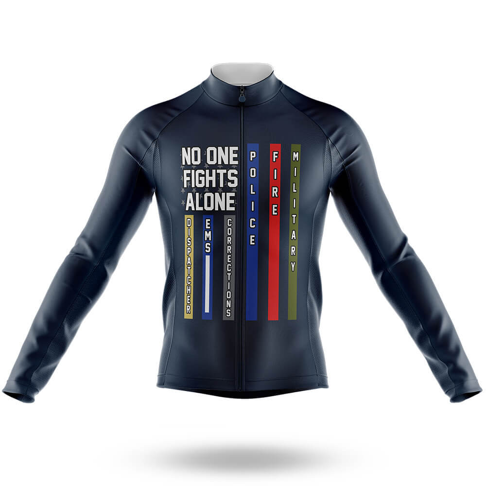 No One Fights Alone - Men's Cycling Kit-Long Sleeve Jersey-Global Cycling Gear